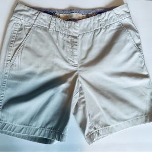 J. CREW LIGHT STONE CLASSIC TWILL SHORTS